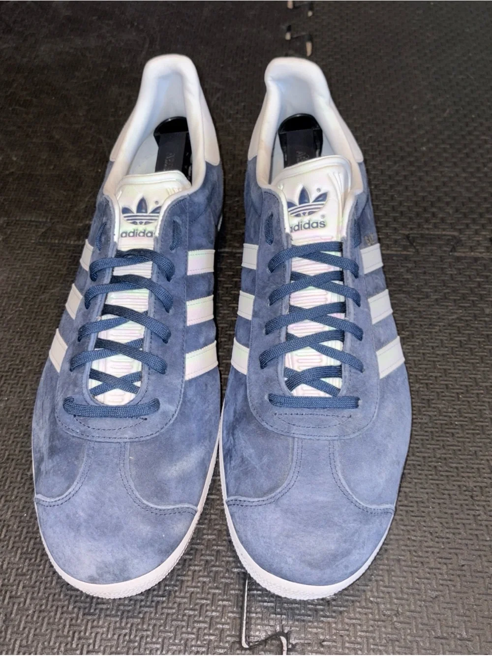 adidas Suede Sneakers in Blue with White Stripes